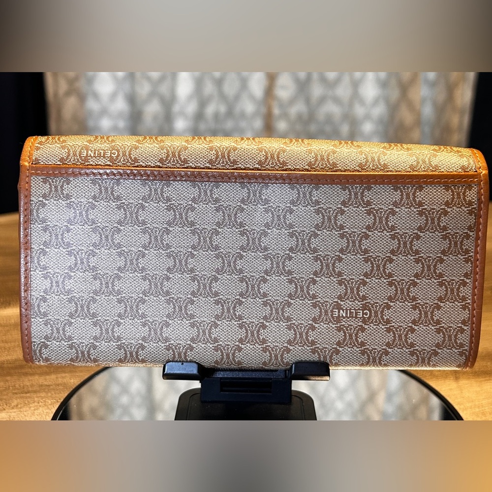 106. Celine Brown and Tan Macadam Wallet-COA - Picture 2 of 12
